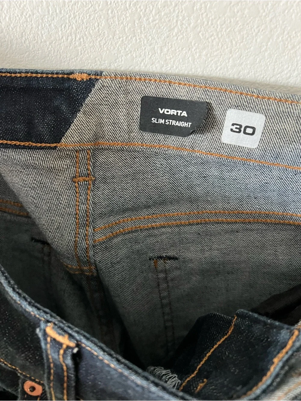 Volcom Men's Dark Blue Vorta Slim Straight Jeans Sz 30